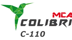 Logo del software di contabilità MCA Colibri c-110 con uccello origami
