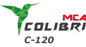 Logo der Buchhaltungssoftware MCA Colibri c-120, das einen Origami-Vogel darstellt