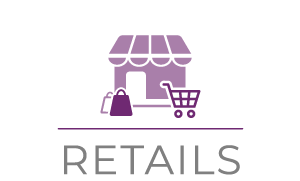Logo raffigurante un negozio che simboleggia il software cloud per la vendita al dettaglio