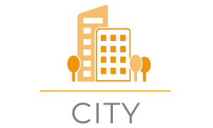 Logo représentant un bâtiment symbolisant les solutions métiers adaptés aux services publiques