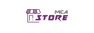 Logo violet représentant une devanture de magasin de commerce de détail