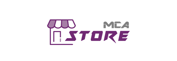Logo violet représentant une devanture de magasin de commerce de détail