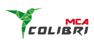 Logo der MCA Colibri-Software das einen kleinen Origami-Vogel darstellt 