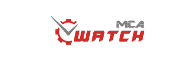 Logo representing a watch face with hands for watchmaking