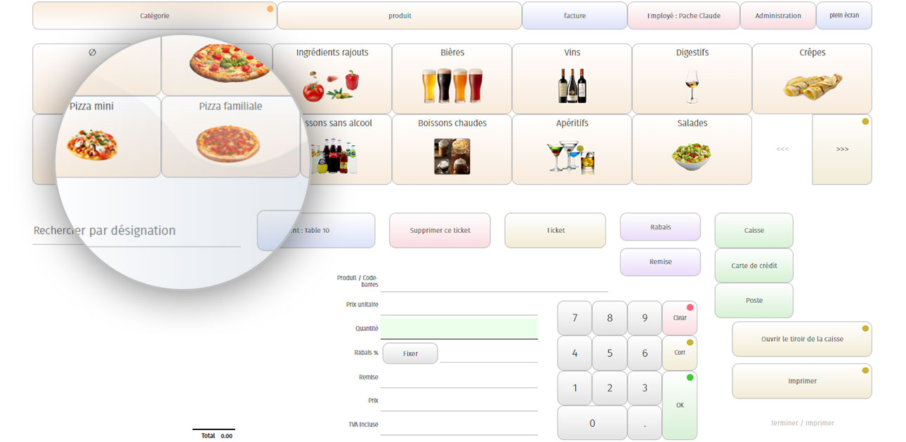 MCA Catering cash register overview