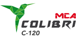 Logo del software di contabilità MCA Colibri c-120 con uccello origami